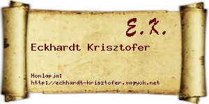 Eckhardt Krisztofer névjegykártya
