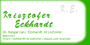 krisztofer eckhardt business card